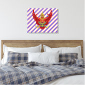 Thaise muntwapens canvas afdruk (Insitu (Slaapkamer))