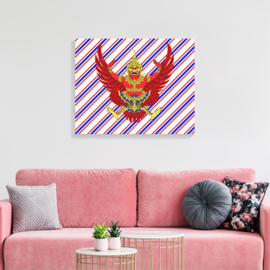 Thaise muntwapens canvas afdruk (Insitu (Woonkamer))