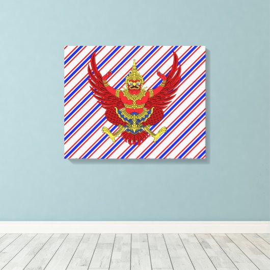 Thaise muntwapens canvas afdruk (Insitu (Houten vloer))