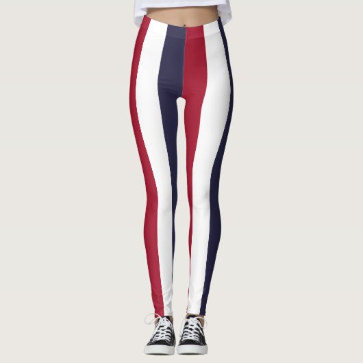Thaise nationale vlagkleuren - Verticaal gestreept Leggings (Voorkant)
