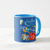 Thaise nieuwe jaar stralend blauw mok (Voorkant rechts)