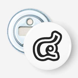 Thaise Nummer 4 / Vier / ๔ (See/Si) Thais Schrift Button Flesopener