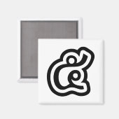 Thaise Nummer 5 / Vijf / ๕ (Haa/Ha) Thais Schrift Magneet (Voorkant / Achterkant)