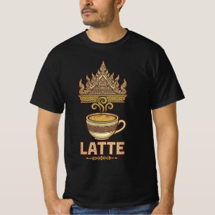 Thaise Paleis Latte Art Illustratie T-shirt