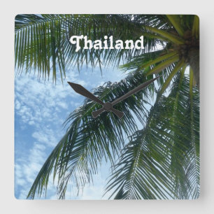 Thaise palmboom vierkante klok