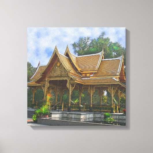 Thaise Paviljoen Kunst - Square Art Canvas Afdruk (Voorkant)