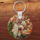 Thaise pittige worstsalade ... Aziatisch straatvoe Sleutelhanger (Voorkant)