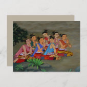 Thaise rechtbank dames briefkaart (Voorkant / Achterkant)