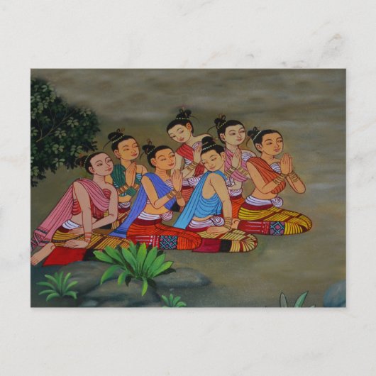 Thaise rechtbank dames briefkaart (Voorkant)