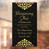 Thaise restaurants met traditionele Thaise kunst a Raamsticker (Vel 2)