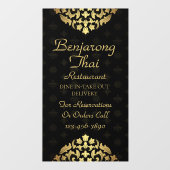 Thaise restaurants met traditionele Thaise kunst a Raamsticker (Vel)