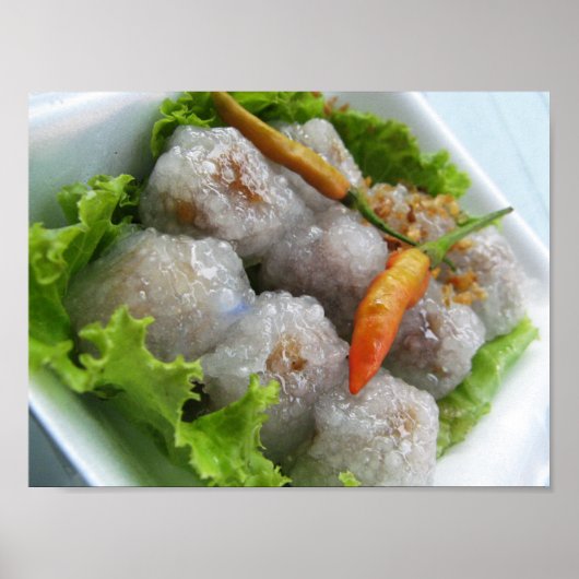 Thaise Sago met Chili ... Thailand Straatvoedsel Poster (Voorkant)