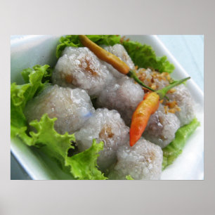 Thaise Sago met Chili ... Thailand Straatvoedsel Poster