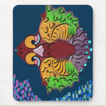 Thaise Schrift Abstracte Vissen Kunst | Muismat