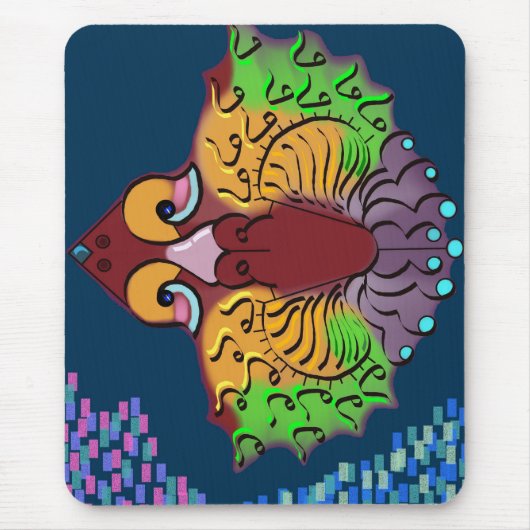 Thaise Schrift Abstracte Vissen Kunst | Muismat (Voorkant)