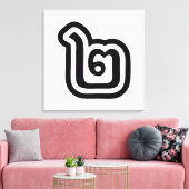 Thaise script nummer 2 / Twee / ๒ (Song) Canvas Afdruk (Insitu (Woonkamer))