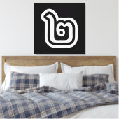 Thaise script nummer 2 / Twee / ๒ (Song) Canvas Afdruk (Insitu (Slaapkamer))