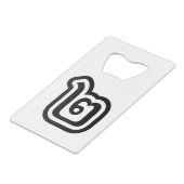 Thaise script nummer 2 / Twee / ๒ (Song) Creditkaart Flessenopener (Achterkant Gekanteld)