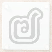 Thaise script nummer 2 / Twee / ๒ (Song) Glazen Onderzetter (Achterkant)