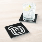 Thaise script nummer 2 / Twee / ๒ (Song) Glazen Onderzetter (Schuin)