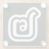 Thaise script nummer 2 / Twee / ๒ (Song) Glazen Onderzetter (Achterkant)