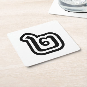 Thaise script nummer 2 / Twee / ๒ (Song) Kartonnen Onderzetters