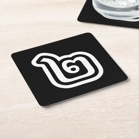 Thaise script nummer 2 / Twee / ๒ (Song) Kartonnen Onderzetters (Schuin)