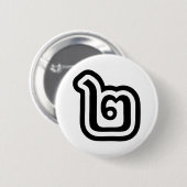 Thaise script nummer 2 / Twee / ๒ (Song) Ronde Button 5,7 Cm (Voorkant /achterkant)