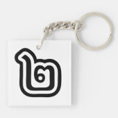 Thaise script nummer 2 / Twee / ๒ (Song) Sleutelhanger (Achterkant)