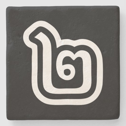 Thaise script nummer 2 / Twee / ๒ (Song) Stenen Onderzetter (Voorkant)