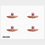 Thaise sprong vleugels ovale sticker (Vel)