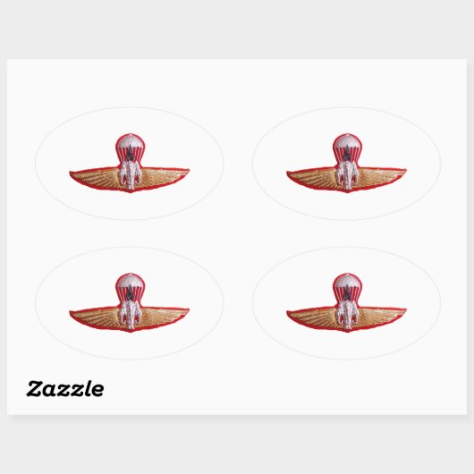 Thaise sprong vleugels ovale sticker (Vel)