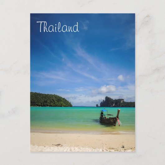 Thaise strand Foto met Vissende tas Briefkaart (Voorkant)