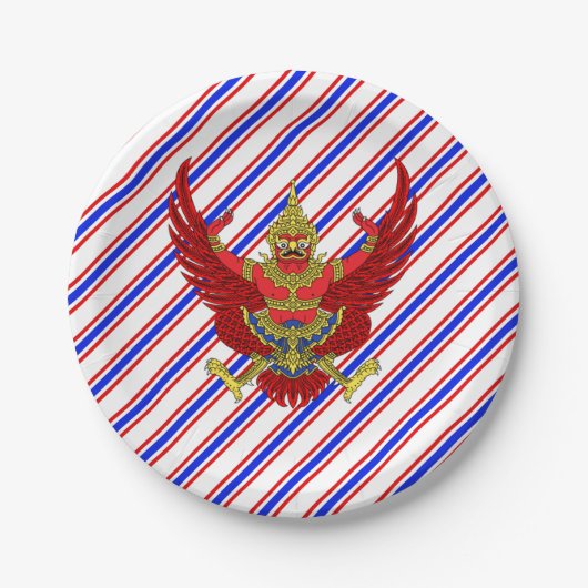 Thaise stremvlag papieren bordje (Voorkant)