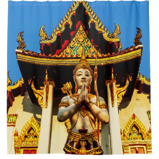 Thaise tempel en Boeddha 1102 Douchegordijn (Voorkant)