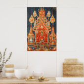 Thaise tempel kunstprint traditionele boeddhistisc poster (Keuken)