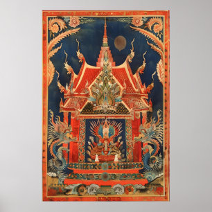 Thaise Tempelkunst Poster Mythologische Wezens