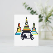 Thaise Tempels En Tuk Tuk's Briefkaart (Staand voorkant)