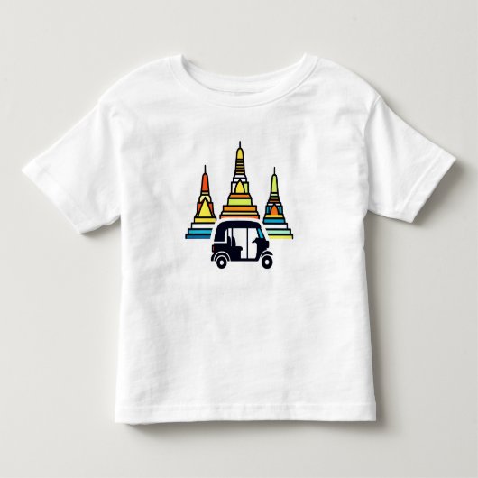 Thaise Tempels En Tuk Tuks Kinder Shirts (Voorkant)