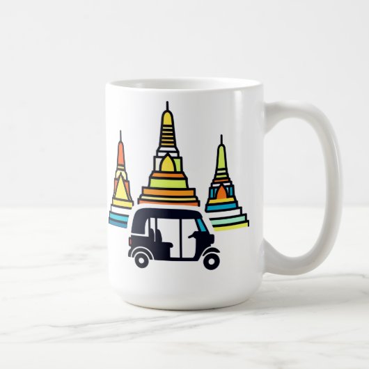 Thaise Tempels En Tuk Tuks Koffiemok (Rechts)