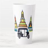 Thaise Tempels En Tuk Tuk's Latte Mok (Voorkant)