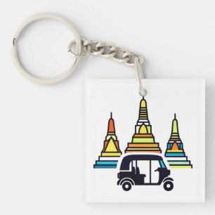 Thaise Tempels En Tuk Tuk's Sleutelhanger