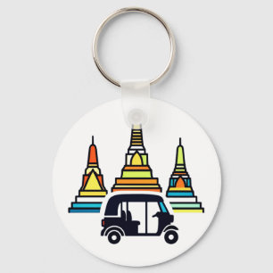 Thaise Tempels En Tuk Tuk's Sleutelhanger