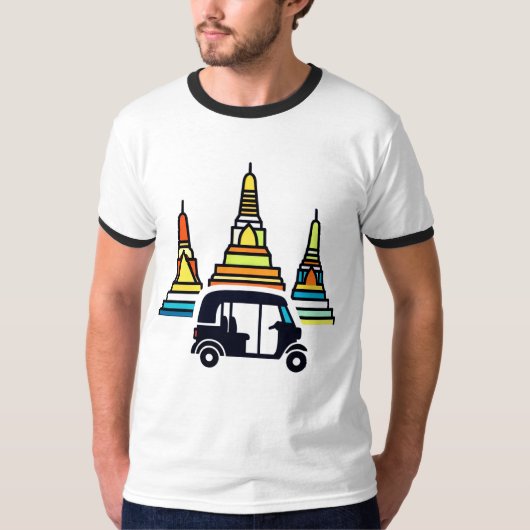 Thaise Tempels En Tuk Tuks T-shirt (Voorkant)