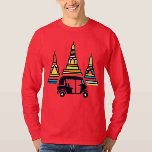 Thaise Tempels En Tuk Tuks T-shirt (Voorkant)
