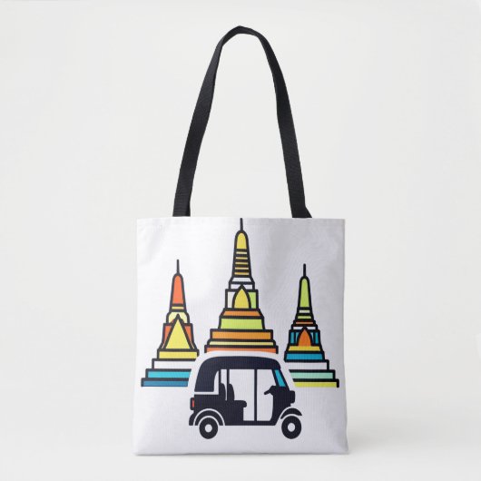 Thaise Tempels En Tuk Tuks Tote Bag (Voorkant)