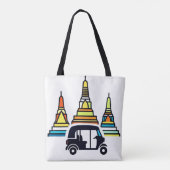 Thaise Tempels En Tuk Tuks Tote Bag (Achterkant)