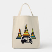 Thaise Tempels En Tuk Tuks Tote Bag (Achterkant)