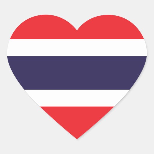 Thaise/Thaise vlag Hart Sticker (Voorkant)