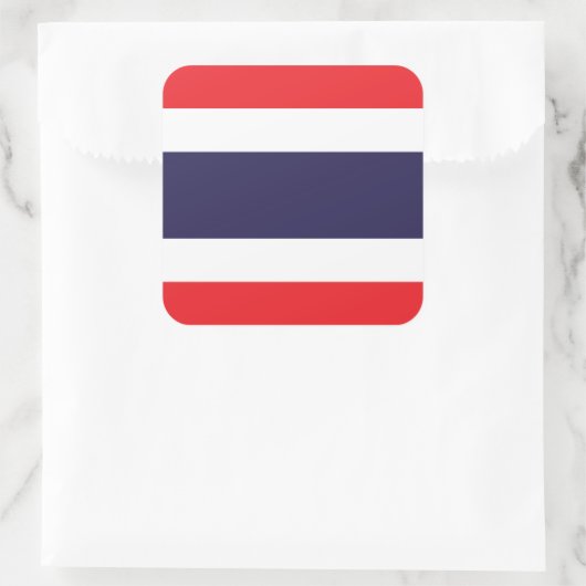 Thaise/Thaise vlag Vierkante Sticker (Tas)